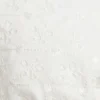 Top de bikini triangular Recife con bordado inglés en blanco