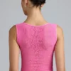 Top de cuello alto con cordones y adornos Gracie en rosa chicle