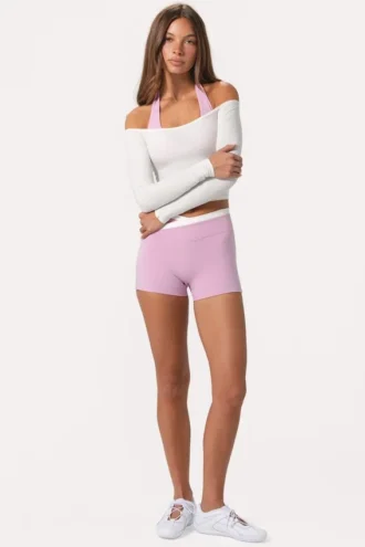 Top de tirantes de jersey suave en color leche
