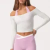 Top de tirantes de jersey suave en color leche