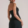 Top largo con cuello halter Vita  en negro