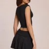 Falda-pantalón Evelique de talle medio en negro