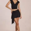Falda-pantalón Evelique de talle medio en negro