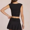 Falda-pantalón Evelique de talle medio en negro