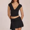 Falda-pantalón Evelique de talle medio en negro