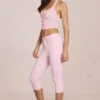 Vaqueros capri de talle medio Anessa en rosa flor