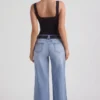 Vaqueros Jeylan de talle bajo y pierna ancha en lavado vintage