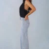 Vaqueros Lorielle de talle medio y corte recto en denim claro