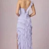 Vestido asimétrico con volantes y cordones Hera en lila Vestido asimétrico con volantes y cordones Hera en lila