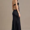 Vestido bralette con adornos de satén Fleurine en negro Vestido bralette con adornos de satén Fleurine en negro
