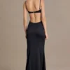 Vestido bralette con adornos de satén Fleurine en negro Vestido bralette con adornos de satén Fleurine en negro
