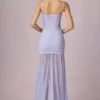 Vestido corsé asimétrico con fruncidos Haruna en color lila Vestido corsé asimétrico con fruncidos Haruna en color lila