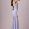 Vestido corsé asimétrico con fruncidos Haruna en color lila Vestido corsé asimétrico con fruncidos Haruna en color lila