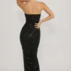 Vestido corsé con adornos Jasella en negro Vestido corsé con adornos Jasella en negro