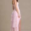 Vestido corsé con cuello vuelto y adornos Arlette Premium en rosa bebé Vestido corsé con cuello vuelto y adornos Arlette Premium en rosa bebé