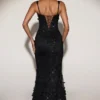 Vestido corsé con escote redondeado y apliques decorativos Vasanta en negro Vestido corsé con escote redondeado y apliques decorativos Vasanta en negro
