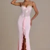 Vestido corsé de encaje adornado Beatrix Premium en rosa bebé Vestido corsé de encaje adornado Beatrix Premium en rosa bebé