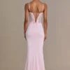 Vestido corsé de encaje adornado Beatrix Premium en rosa bebé Vestido corsé de encaje adornado Beatrix Premium en rosa bebé