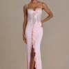 Vestido corsé de encaje adornado Beatrix Premium en rosa bebé Vestido corsé de encaje adornado Beatrix Premium en rosa bebé