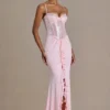 Vestido corsé de encaje adornado Beatrix Premium en rosa bebé Vestido corsé de encaje adornado Beatrix Premium en rosa bebé