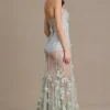 Vestido corsé de tul con adornos Estella en verde salvia Vestido corsé de tul con adornos Estella en verde salvia