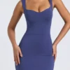 Vestido corto ajustado con escote corazón de modal Dove en azul marino Vestido corto ajustado con escote corazón de modal Dove en azul marino
