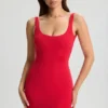 Vestido corto ajustado con espalda baja Evie en rojo cereza Vestido corto ajustado con espalda baja Evie en rojo cereza