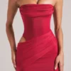 Vestido corto ajustado tipo bandeau Veda en rojo cereza Vestido corto ajustado tipo bandeau Veda en rojo cereza