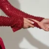 Vestido corto Aletta con volantes en el bajo, en rojo Vestido corto Aletta con volantes en el bajo, en rojo