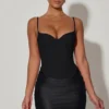 Vestido corto con corsé drapeado Lovella en negro