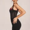 Vestido corto con falda drapeada y corsé Miller en negro