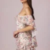 Vestido corto con volantes y hombros descubiertos de Birdie con estampado floral Primrose Vestido corto con volantes y hombros descubiertos de Birdie con estampado floral Primrose