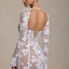 Vestido corto corsé con detalles de encaje Andreia en blanco Vestido corto corsé con detalles de encaje Andreia en blanco