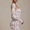 Vestido corto corsé con detalles de encaje Andreia en blanco Vestido corto corsé con detalles de encaje Andreia en blanco