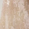 Vestido corto de encaje con cuello en V y adornos Agentha en melocotón pálido Vestido corto de encaje con cuello en V y adornos Agentha en melocotón pálido