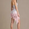 Vestido corto de tul con adornos Colette en rosa bebé Vestido corto de tul con adornos Colette en rosa bebé