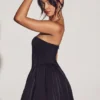 Vestido corto de tul con corsé Emeline en negro azabache Vestido corto de tul con corsé Emeline en negro azabache