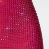 Vestido corto halter con cuello cowl extremo y adornos Raquel en rosa intenso Vestido corto halter con cuello cowl extremo y adornos Raquel en rosa intenso