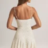 Vestido corto Kelbie de modal con fruncidos y corte en A con estampado floral