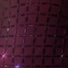 Vestido corto semitransparente con escote pronunciado y adornos Ronja en morado oscuro
