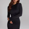 Vestido corto sin espalda Luanni de jersey elástico en negro