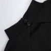Vestido corto sin espalda Luanni de jersey elástico en negro