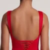 Vestido corto Violetta con lazo en la espalda en rojo