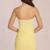 Vestido corto Viona de modal en amarillo limón