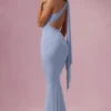 Vestido de dama de honor de jersey Annelise en azul claro