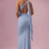 Vestido de dama de honor de jersey Annelise en azul claro