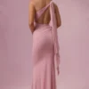 Vestido de dama de honor de jersey Annelise en rosa palo