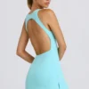 Vestido de tenis Soft Active con espalda abierta en color aguamarina