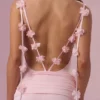Vestido drapeado de jersey Alora en rosa bebé