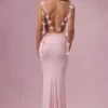 Vestido drapeado de jersey Alora en rosa bebé